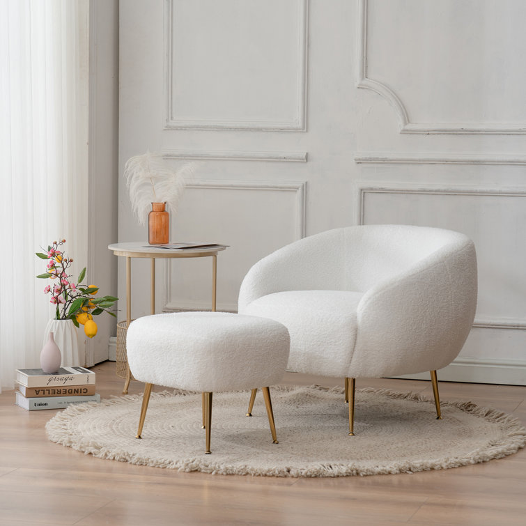 White velvet barrel chair new arrivals